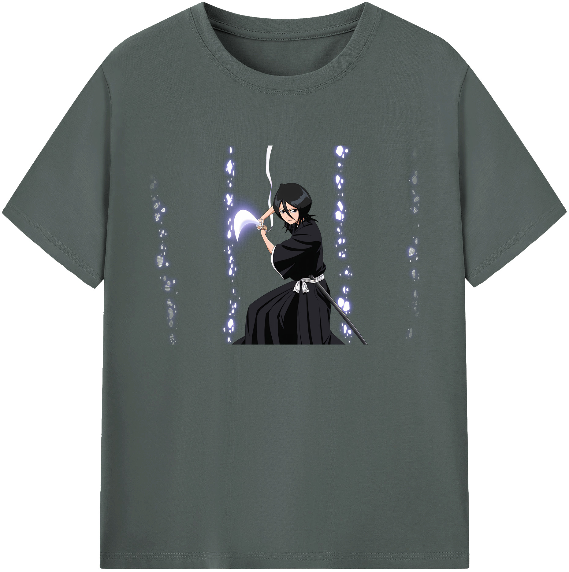 （画像用） ブリーチ 朽木ルキア BLEACH Kuchiki Rukia 綿100％ メンズ半袖Tシャツ｜肌触りやわらか＆通気性